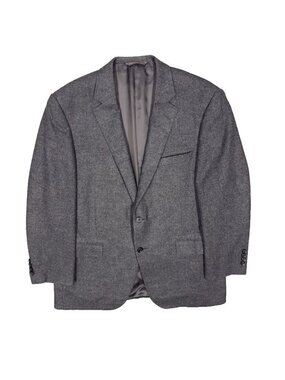 Samuelsohn Blazer Lambswool Cashmere Sport Coat Flannel Grey Canada 44R